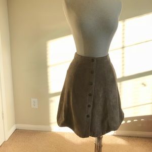 Tan Button Down Skirt